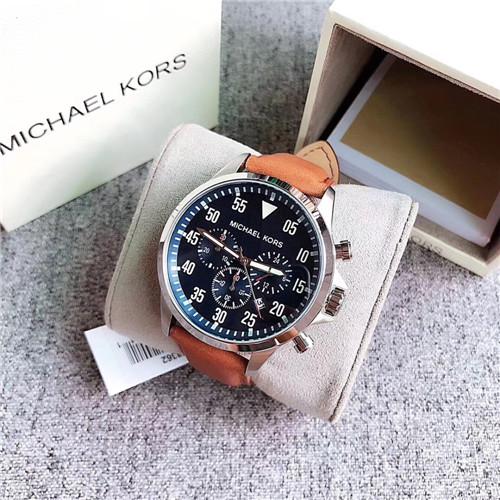  Shop Authentic Michael Kors Gage Chronograph Blue Dial Brown Leather Strap Watch For Men - MK8362 - Luxxuri