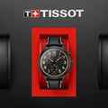  Shop Authentic Tissot Chrono XL Vintage Chronograph Black Dial Black Leather Strap Watch For Men - T116.617.36.052.02 - Luxxuri