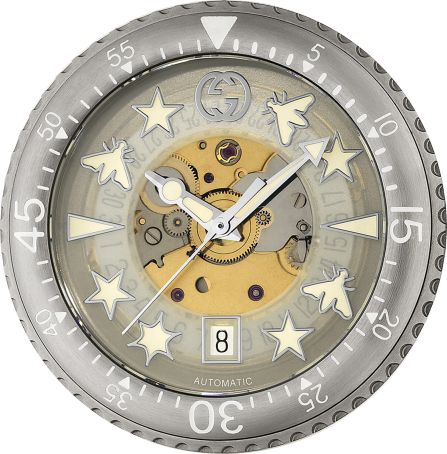  Shop Authentic Gucci Dive Automatic Transparent Dial White Rubber Strap Watch For Men - YA136343 - Luxxuri