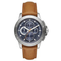  Shop Authentic Michael Kors Ryker Chronograph Analog Blue Dial Brown Leather Strap Watch For Men - MK8518 - Luxxuri