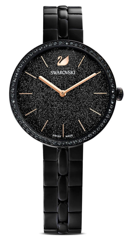  Shop Authentic Swarovski Cosmopolitan PVD Black Dial Black Steel Strap Watch for Women - 5547646 - Luxxuri