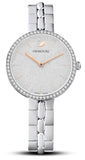  Shop Authentic Swarovski Cosmopolitan Diamond Powder Silver Dial Silver Steel Strap Watch for Women - 5517807 - Luxxuri