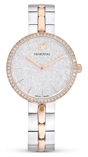  Shop Authentic Swarovski Cosmopolitan Crystals Silver Dial Two Tone Steel Strap Watch for Women - 5644081 - Luxxuri