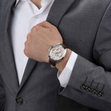  Shop Authentic Hugo Boss Driver Quartz Silver Dial Brown Leather Strap Watch For Men - HB1512881 - Luxxuri