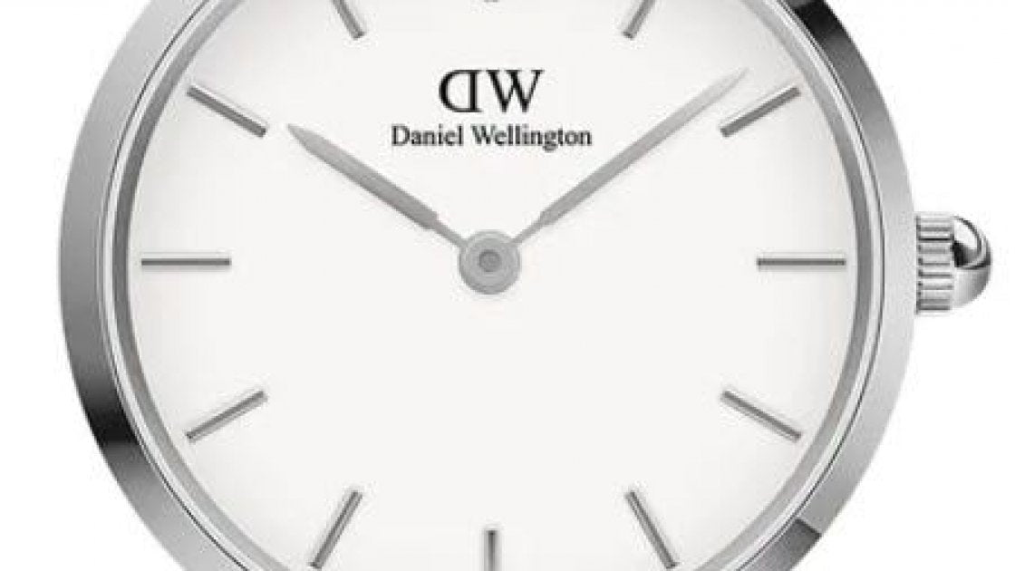 Daniel Wellington Iconic Link White Dial Silver Steel Strap Watch For Women - DW00100207