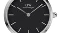  Shop Authentic Daniel Wellington Iconic Link Black Dial Silver Steel Strap Watch For Women - DW00100208 - Luxxuri