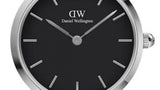  Shop Authentic Daniel Wellington Iconic Link Black Dial Silver Steel Strap Watch For Women - DW00100208 - Luxxuri