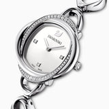  Shop Authentic Swarovski Crystal Flower Silver Dial Silver Steel Strap Watch for Women - 5547622 - Luxxuri