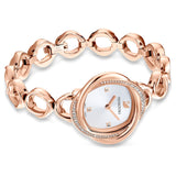  Shop Authentic Swarovski Crystal Flower Silver Dial Rose Gold Steel Strap Watch for Women - 5547626 - Luxxuri