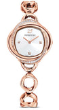 Shop Authentic Swarovski Crystal Flower Silver Dial Rose Gold Steel Strap Watch for Women - 5547626 - Luxxuri