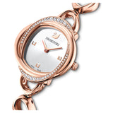  Shop Authentic Swarovski Crystal Flower Silver Dial Rose Gold Steel Strap Watch for Women - 5547626 - Luxxuri