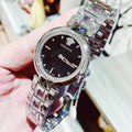 Shop Authentic Versace Crystal Gleam Guilloche  Black Dial Silver Steel Strap Watch for Women - VAN030016 - Luxxuri