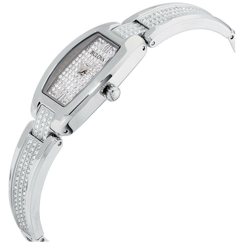  Shop Authentic Bulova Crystal Collection Silver Dial Silver Steel Strap Watch for Women - 96L235 - Luxxuri