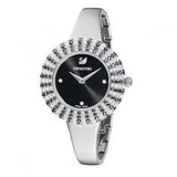  Shop Authentic Swarovski Crystal Rose Black Dial Silver Steel Strap Watch for Women - 5484076 - Luxxuri