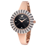  Shop Authentic Swarovski Crystal Rose Black Dial Rose Gold Steel Strap Watch for Women - 5484050 - Luxxuri