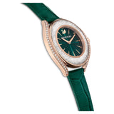  Shop Authentic Swarovski Crystalline Aura Green Dial Green Leather Strap Watch for Women - 5644078 - Luxxuri