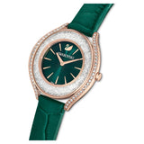  Shop Authentic Swarovski Crystalline Aura Green Dial Green Leather Strap Watch for Women - 5644078 - Luxxuri