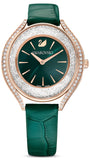  Shop Authentic Swarovski Crystalline Aura Green Dial Green Leather Strap Watch for Women - 5644078 - Luxxuri