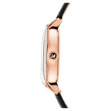  Shop Authentic Swarovski Crystalline Hours Black Dial Black Leather Strap Watch for Women - 5295377 - Luxxuri