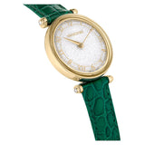  Shop Authentic Swarovski Crystalline Wonder Silver Dial Green Leather Strap Watch for Women - 5656893 - Luxxuri