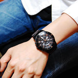  Shop Authentic Fossil Grant Sport Chronograph Black Dial Black Steel Strap Watch for Men - FS5374 - Luxxuri
