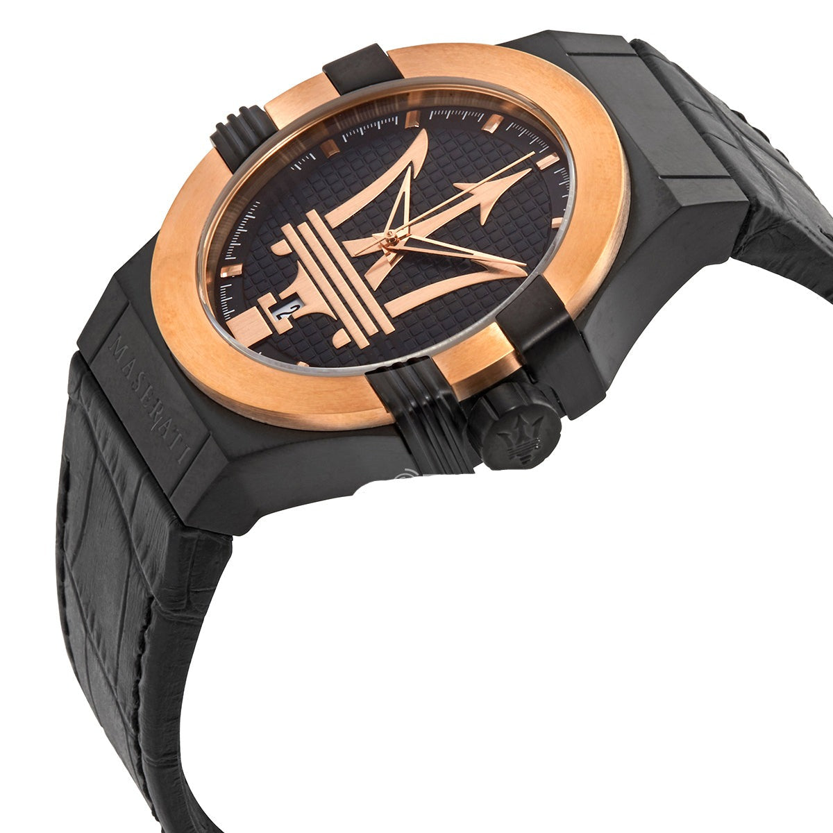 Shop Authentic Maserati Potenza Quartz Black Dial Black Leather Strap Watch For Men - R8851108032 - Luxxuri