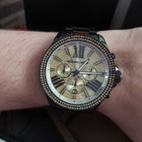  Shop Authentic Michael Kors Wren Chronograph Gold Dial Black Steel Strap Watch for Women - MK5961 - Luxxuri