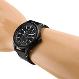  Shop Authentic Tommy Hilfiger Austin Black Dial Black Leather Strap Watch for Men - 1791638 - Luxxuri