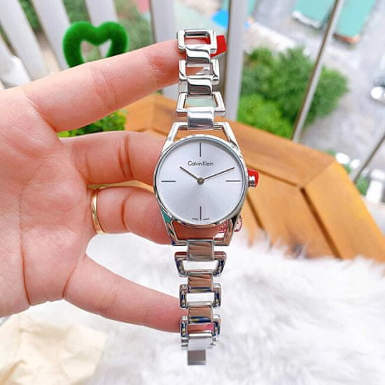 Shop Authentic Calvin Klein Dainty Silver Dial Silver Steel Strap Watch for Women - K7L23146 - Luxxuri