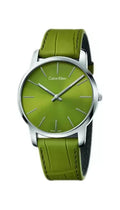  Shop Authentic Calvin Klein City Green Dial Green Leather Strap Watch for Men - K2G211WL - Luxxuri