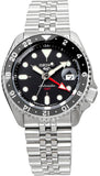  Shop Authentic Seiko 5 Sports Automatic GMT Black Dial Silver Steel Strap Watch For Men - SSK001K1 - Luxxuri