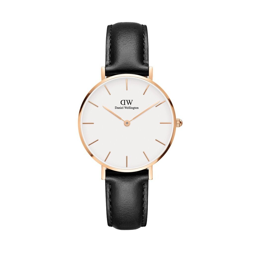  Shop Authentic Daniel Wellington Petite Sheffield White Dial Black Leather Strap Watch For Women - DW00100174 - Luxxuri
