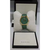  Shop Authentic Gucci G Timeless Quartz Green Dial Green Leather Strap Watch For Women - YA1264099 - Luxxuri