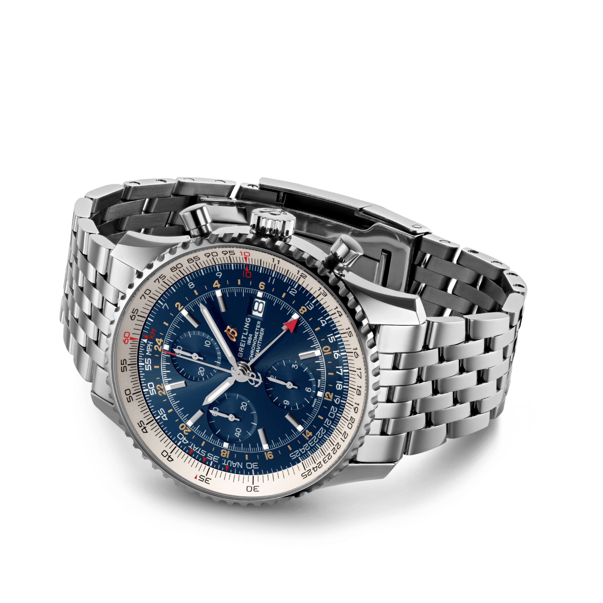 Breitling Navitimer Heritage Special Edition Blue Dial Silver Steel Strap Mens Watch - A1332412/C942