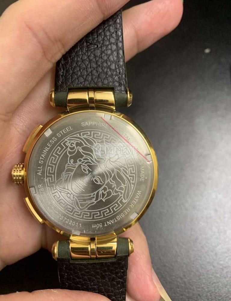  Shop Authentic Versace Aion Chronograph White Dial Green Leather Strap Watch for Men - VBR020017 - Luxxuri