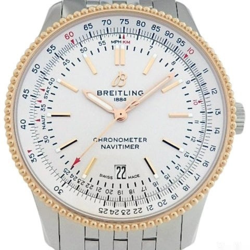  Shop Authentic Breitling Navitimer Automatic 38mm Stainless Steel Mens Watch - A17325211G1A1 - Luxxuri
