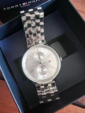  Shop Authentic Tommy Hilfiger Jenna Quartz White Dial Silver Steel Strap Watch for Women - 1782068 - Luxxuri
