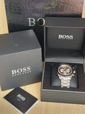  Shop Authentic Hugo Boss Trophy Chronograph Grey Dial Silver Steel Strap Watch for Men - 1513634 - Luxxuri