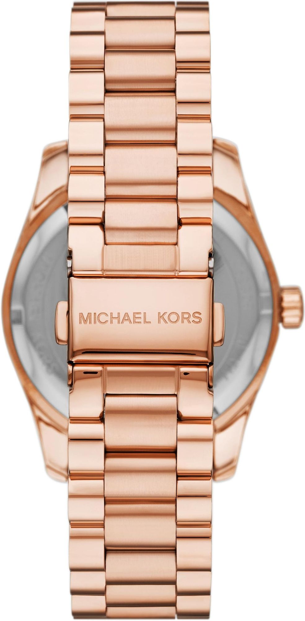  Shop Authentic Michael Kors Lexington Three Hand Mother of Pearl Pink Dial Rose Gold Steel Strap Watch For Women - MK7444 - Luxxuri