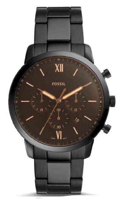  Shop Authentic Fossil Neutra Chronograph Black Dial Black Steel Strap Watch for Men - FS5525 - Luxxuri
