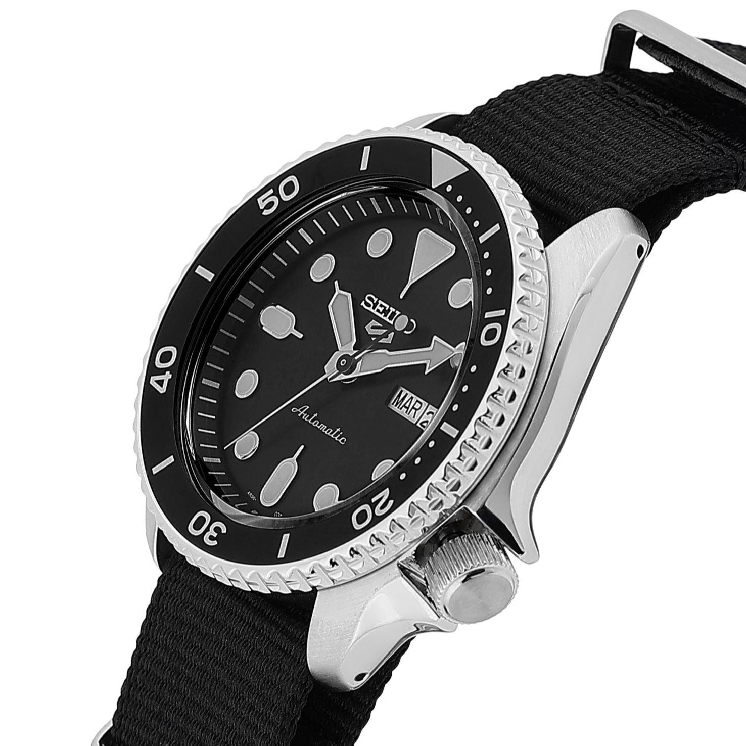  Shop Authentic Seiko 5 Sports SKX Automatic Black Dial Black NATO Strap Watch For Men - SRPD55K3 - Luxxuri