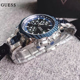  Shop Authentic Guess Octane Chronograph Blue Dial Two Tone Steel Strap Watch for Men - W1046G2 - Luxxuri