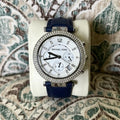  Shop Authentic Michael Kors Parker White Dial Navy Blue Leather Strap Watch for Women - MK2293 - Luxxuri