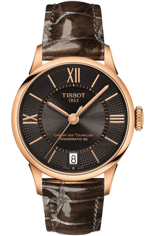  Shop Authentic Tissot Chemin Des Tourelles Powermatic 80 Lady Brown Dial Brown Leather Strap Watch For Women - T099.207.36.448.00 - Luxxuri
