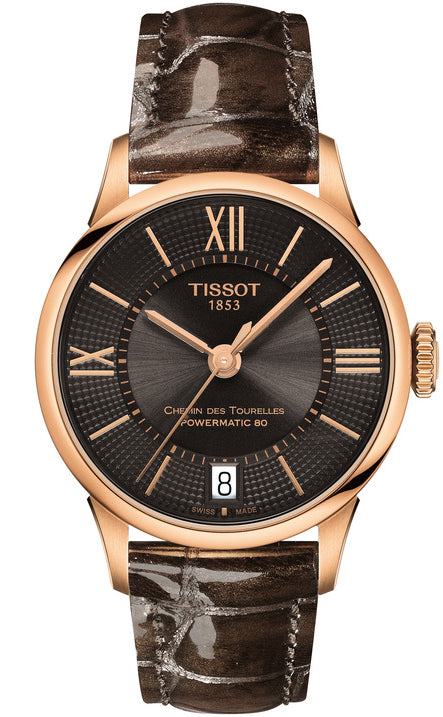  Shop Authentic Tissot Chemin Des Tourelles Powermatic 80 Lady Brown Dial Brown Leather Strap Watch For Women - T099.207.36.448.00 - Luxxuri