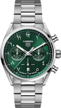 Shop Authentic Tag Heuer Carrera Automatic Chronograph Limited Edition Green Dial Silver Steel Strap Watch for Men - CBN2014.EB0240 - Luxxuri