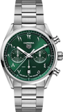  Shop Authentic Tag Heuer Carrera Automatic Chronograph Limited Edition Green Dial Silver Steel Strap Watch for Men - CBN2014.EB0240 - Luxxuri