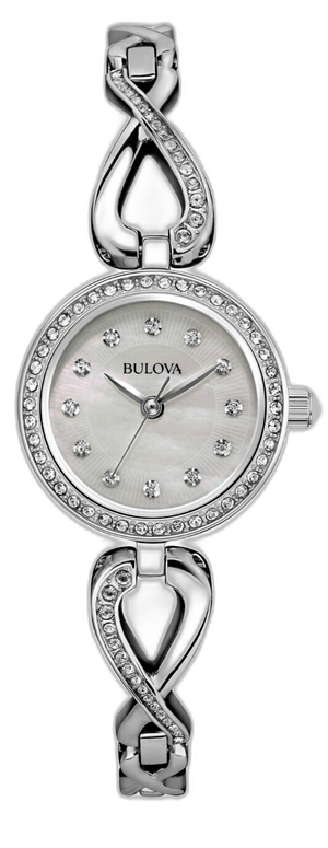  Shop Authentic Bulova Crystals Quartz Mother of Pearl Dial Silver Steel Strap Watch for Women - 96X129 - Luxxuri