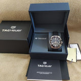  Shop Authentic Tag Heuer Carrera Aquaracer Quartz Chronograph Black Dial Black Rubber Strap Watch for Men - CAY111A.FT6041 - Luxxuri