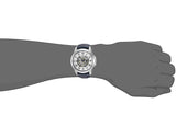  Shop Authentic Fossil Grant Automatic Skeleton Silver Dial Blue Leather Strap Watch for Men - ME3111 - Luxxuri